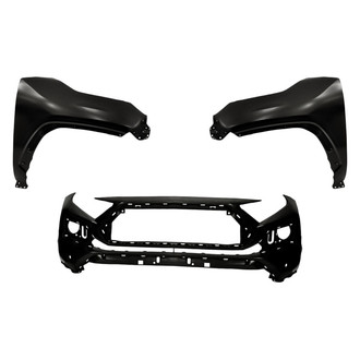Replacement - 3-Piece (Front Bumper Cover, Driver and Passenger Side Fender) (Standard Line)