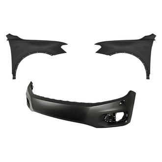Replacement - 3-Piece (Front Bumper Cover, Driver and Passenger Side Fender) (Standard Line)
