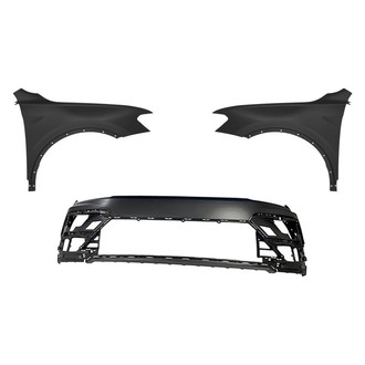 Replacement - 3-Piece (Front Bumper Cover, Driver and Passenger Side Fender) (Standard Line)