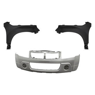 Replacement - 3-Piece (Front Bumper Cover, Driver and Passenger Side Fender) (Standard Line)