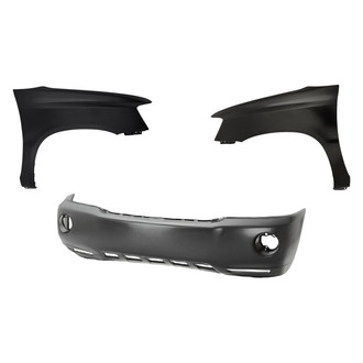 Replacement - 3-Piece (Front Bumper Cover, Driver and Passenger Side Fender) (Standard Line)