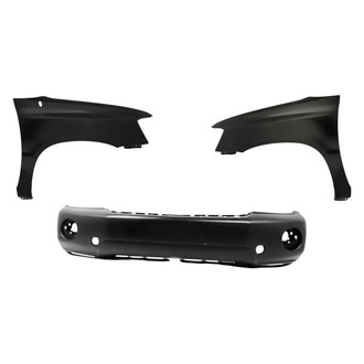Replacement - 3-Piece (Front Bumper Cover, Driver and Passenger Side Fender) (Standard Line)