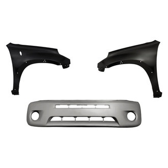 Replacement - 3-Piece (Front Bumper Cover, Driver and Passenger Side Fender) (Standard Line)