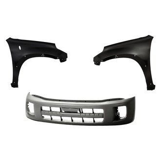 Replacement - 3-Piece (Front Bumper Cover, Driver and Passenger Side Fender) (Standard Line)