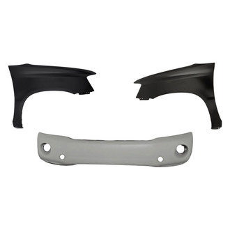 Replacement - 3-Piece (Front Bumper Cover, Driver and Passenger Side Fender) (Standard Line)
