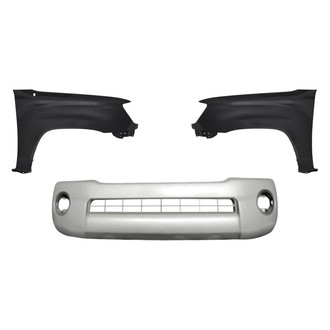 Replacement - 3-Piece (Front Bumper Cover, Driver and Passenger Side Fender) (Standard Line)