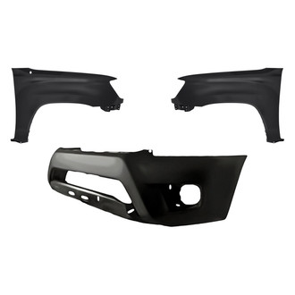Replacement - 3-Piece (Front Bumper Cover, Driver and Passenger Side Fender) (Standard Line)