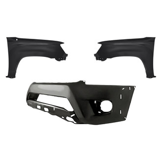 Replacement - 3-Piece (Front Bumper Cover, Driver and Passenger Side Fender) (Standard Line)