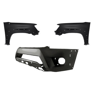 Replacement - 3-Piece (Front Bumper Cover, Driver and Passenger Side Fender) (Standard Line)