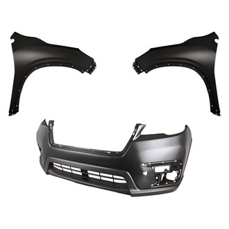Replacement - 3-Piece (Front Bumper Cover, Driver and Passenger Side Fender)