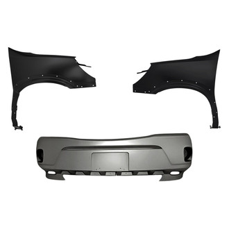 Replacement - 3-Piece (Front Bumper Cover, Driver and Passenger Side Fender) (Standard Line)