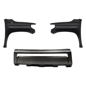 Replacement - 3-Piece (Front Bumper Cover, Driver and Passenger Side Fender) (Standard Line)