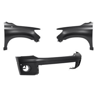 Replacement - 3-Piece (Front Bumper Cover, Driver and Passenger Side Fender) (Standard Line)
