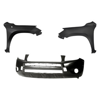 Replacement - 3-Piece (Front Bumper Cover, Driver and Passenger Side Fender) (Standard Line)