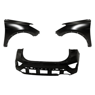 Replacement - 3-Piece (Front Bumper Cover, Driver and Passenger Side Fender) (Standard Line)