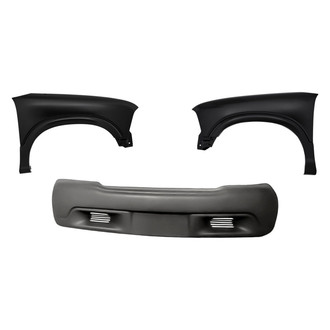 Replacement - 3-Piece (Front Bumper Cover, Driver and Passenger Side Fender) (Standard Line)