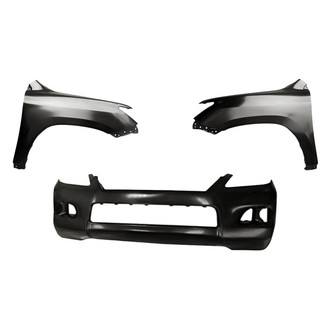 Replacement - 3-Piece (Front Bumper Cover, Driver and Passenger Side Fender) (Standard Line)