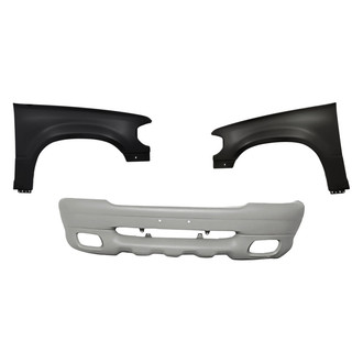 Replacement - 3-Piece (Front Bumper Cover, Driver and Passenger Side Fender) (Standard Line)