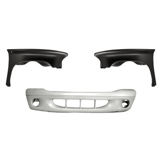 Replacement - 3-Piece (Front Bumper Cover, Driver and Passenger Side Fender) (Standard Line)
