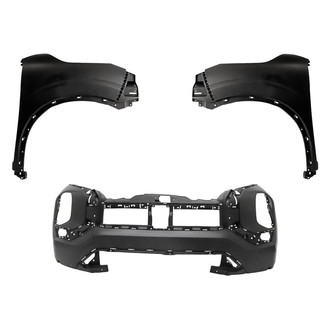 Replacement - 3-Piece (Front Bumper Cover, Driver and Passenger Side Fender) (Standard Line)