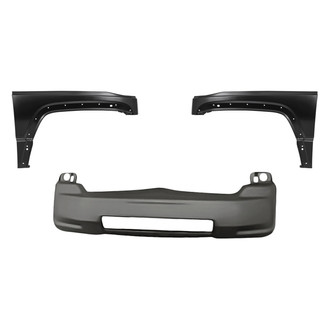 Replacement - 3-Piece (Front Bumper Cover, Driver and Passenger Side Fender) (CAPA Certified)