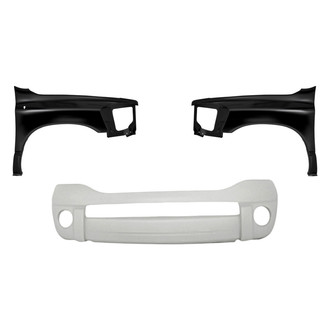 Replacement - 3-Piece (Front Bumper Cover, Driver and Passenger Side Fender) (CAPA Certified)