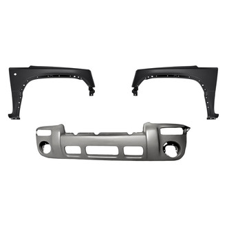 Replacement - 3-Piece (Front Bumper Cover, Driver and Passenger Side Fender) (CAPA Certified)
