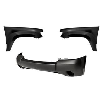 Replacement - 3-Piece (Front Bumper Cover, Driver and Passenger Side Fender) (CAPA Certified)