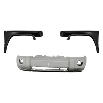 Replacement - 3-Piece (Front Bumper Cover, Driver and Passenger Side Fender) (CAPA Certified)
