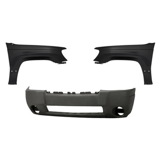Replacement - 3-Piece (Front Bumper Cover, Driver and Passenger Side Fender) (CAPA Certified)
