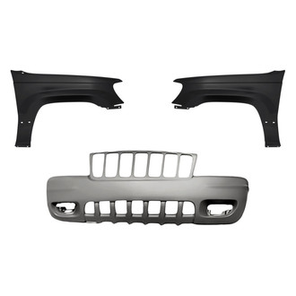 Replacement - 3-Piece (Front Bumper Cover, Driver and Passenger Side Fender) (CAPA Certified)
