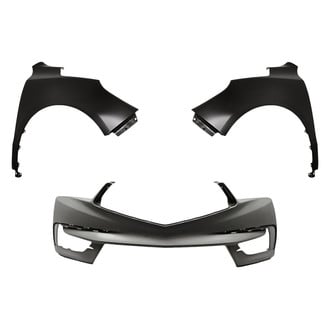 Replacement - 3-Piece (Front Bumper Cover, Driver and Passenger Side Fender) (CAPA Certified)