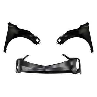 Replacement - 3-Piece (Front Bumper Cover, Driver and Passenger Side Fender) (CAPA Certified)