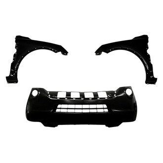 Replacement - 3-Piece (Front Bumper Cover, Driver and Passenger Side Fender) (CAPA Certified)