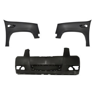 Replacement - 3-Piece (Front Bumper Cover, Driver and Passenger Side Fender) (CAPA Certified)
