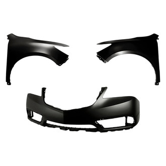 Replacement - 3-Piece (Front Bumper Cover, Driver and Passenger Side Fender) (CAPA Certified)