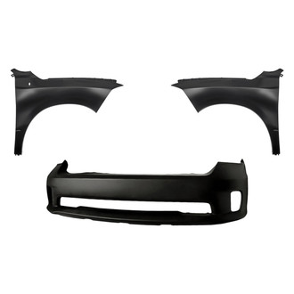 Replacement - 3-Piece (Front Bumper Cover, Driver and Passenger Side Fender) (CAPA Certified)
