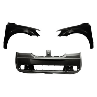Replacement BNDL-246804 - 3-Piece (Front Bumper Cover, Driver and Passenger Side Fender) (CAPA Certified)