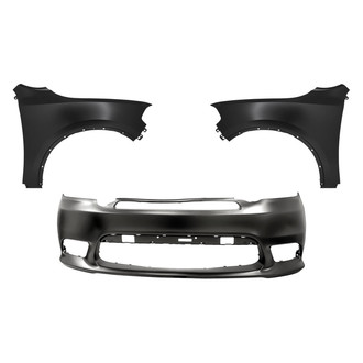 Replacement - 3-Piece (Front Bumper Cover, Driver and Passenger Side Fender)