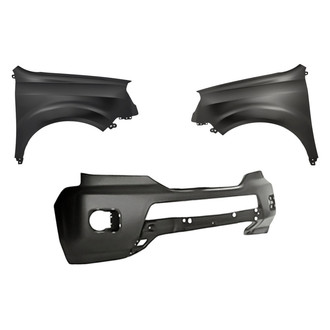 Replacement - 3-Piece (Front Bumper Cover, Driver and Passenger Side Fender) (CAPA Certified)