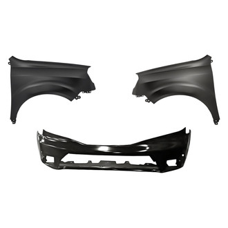 Replacement - 3-Piece (Front Bumper Cover, Driver and Passenger Side Fender) (CAPA Certified)