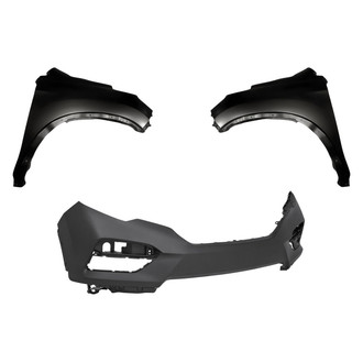 Replacement - 3-Piece (Front Bumper Cover, Driver and Passenger Side Fender) (CAPA Certified)