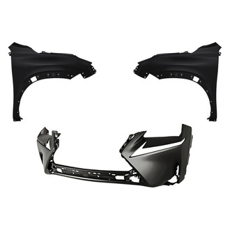 Replacement - 3-Piece (Front Bumper Cover, Driver and Passenger Side Fender) (CAPA Certified)