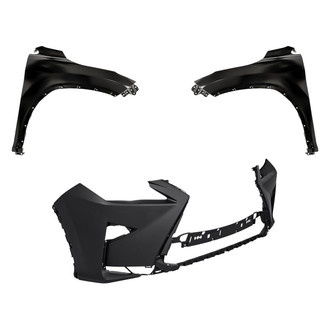 Replacement - 3-Piece (Front Bumper Cover, Driver and Passenger Side Fender)