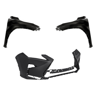 Replacement - 3-Piece (Front Bumper Cover, Driver and Passenger Side Fender) (CAPA Certified)