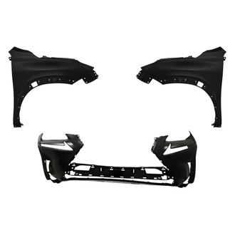 Replacement - 3-Piece (Front Bumper Cover, Driver and Passenger Side Fender) (CAPA Certified)