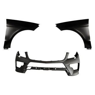 Replacement - 3-Piece (Front Bumper Cover, Driver and Passenger Side Fender) (CAPA Certified)