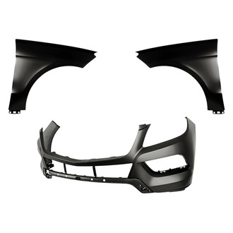 Replacement - 3-Piece (Front Bumper Cover, Driver and Passenger Side Fender) (CAPA Certified)
