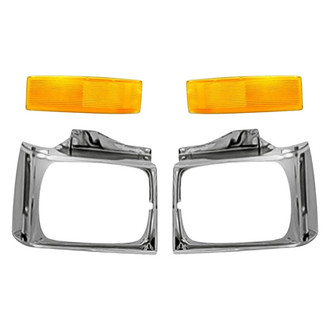 Replacement - 4-Piece (Front Driver and Passenger Side Side Marker Light, Driver and Passenger Side Headlight Bezel) (Standard Line)