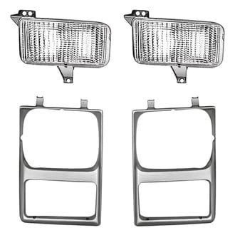 Replacement - 3-Piece (Front Driver/Passenger Side Turn Signal/Parking Light, Driver and Passenger Side Headlight Bezel) (Standard Line)